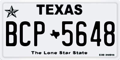 TX license plate BCP5648