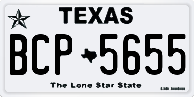 TX license plate BCP5655