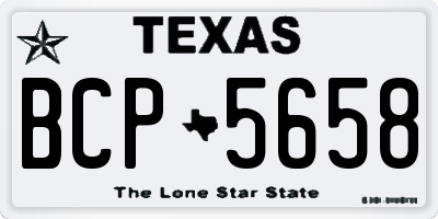 TX license plate BCP5658