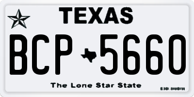 TX license plate BCP5660
