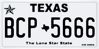 TX license plate BCP5666