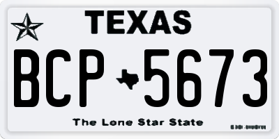 TX license plate BCP5673