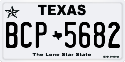 TX license plate BCP5682