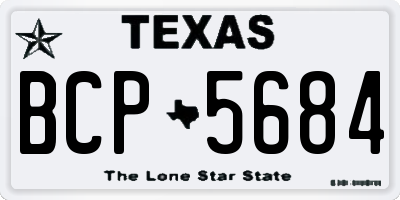 TX license plate BCP5684