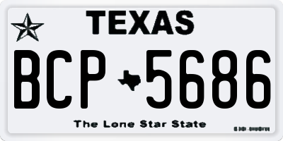 TX license plate BCP5686