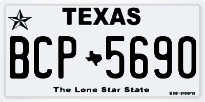 TX license plate BCP5690