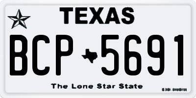 TX license plate BCP5691