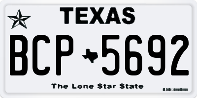 TX license plate BCP5692