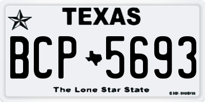 TX license plate BCP5693