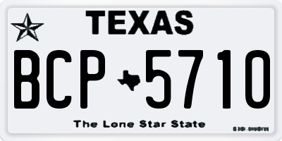TX license plate BCP5710