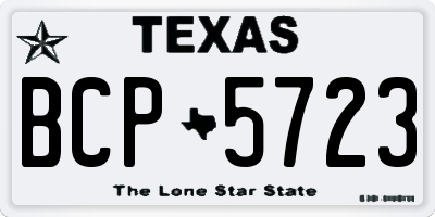 TX license plate BCP5723