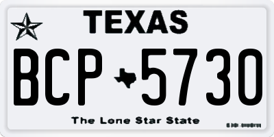 TX license plate BCP5730