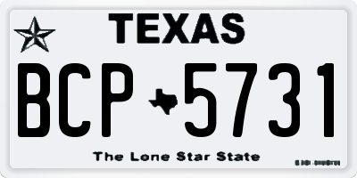 TX license plate BCP5731