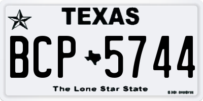TX license plate BCP5744