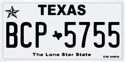 TX license plate BCP5755