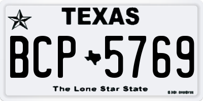 TX license plate BCP5769