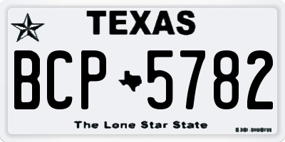 TX license plate BCP5782