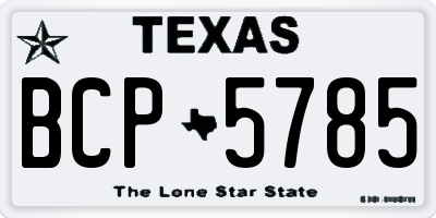 TX license plate BCP5785