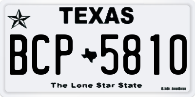 TX license plate BCP5810