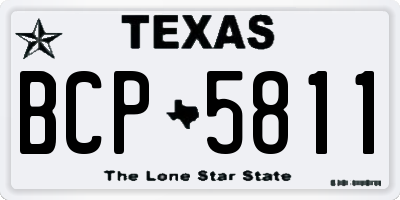 TX license plate BCP5811