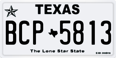 TX license plate BCP5813