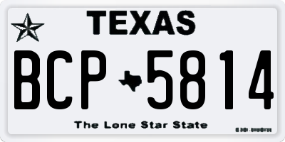 TX license plate BCP5814