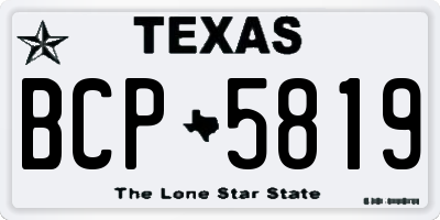 TX license plate BCP5819