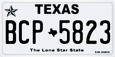 TX license plate BCP5823