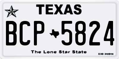 TX license plate BCP5824