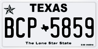TX license plate BCP5859