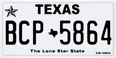 TX license plate BCP5864