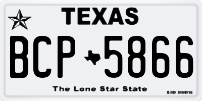 TX license plate BCP5866