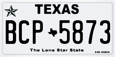 TX license plate BCP5873