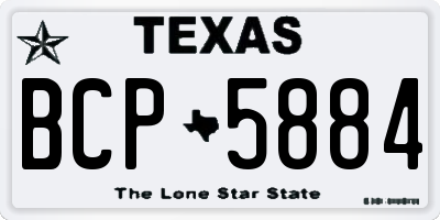 TX license plate BCP5884