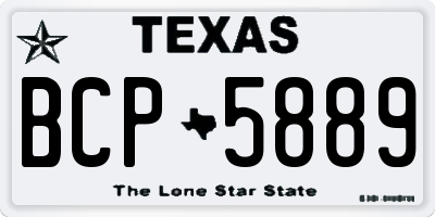 TX license plate BCP5889