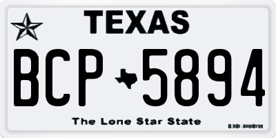 TX license plate BCP5894
