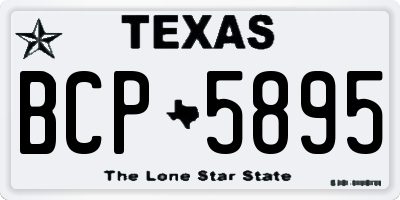 TX license plate BCP5895
