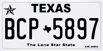 TX license plate BCP5897