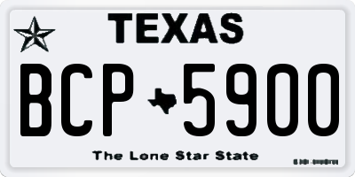 TX license plate BCP5900