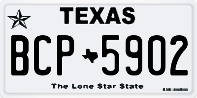 TX license plate BCP5902