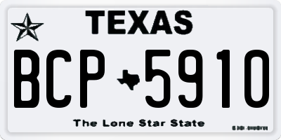 TX license plate BCP5910