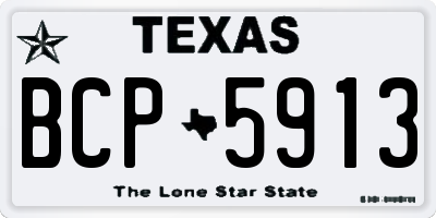TX license plate BCP5913