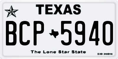 TX license plate BCP5940