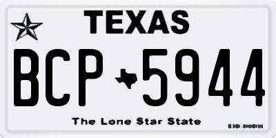TX license plate BCP5944