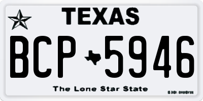 TX license plate BCP5946