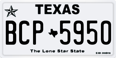 TX license plate BCP5950