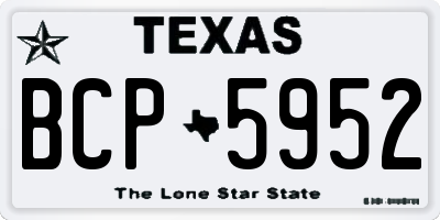 TX license plate BCP5952