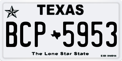 TX license plate BCP5953