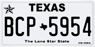 TX license plate BCP5954