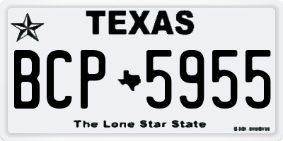 TX license plate BCP5955